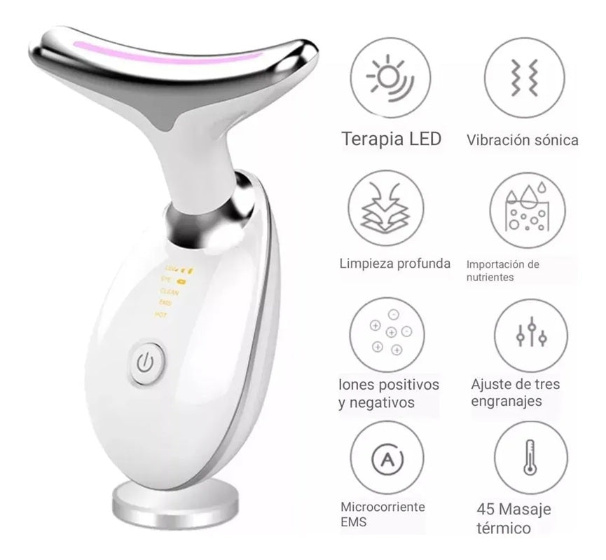 Masajeador Facial Multifuncional con Terapia LED