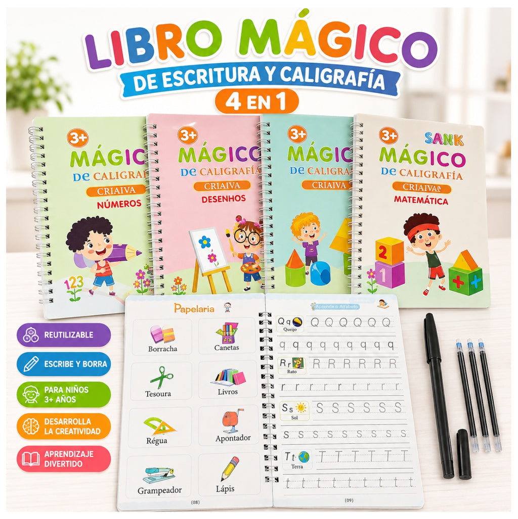 Magic Learning Kids™ — Kit Mágico de Aprendizaje Reutilizable x4