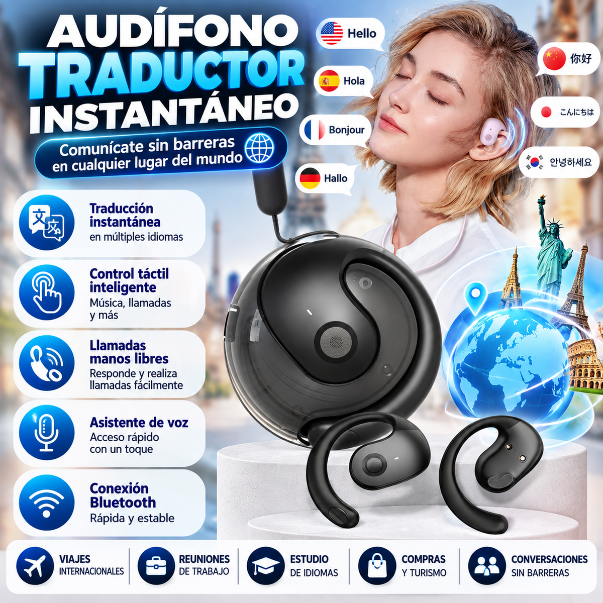 Audifono traductor instantáneo