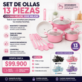 Set de Ollas Antiadherentes 13 Piezas