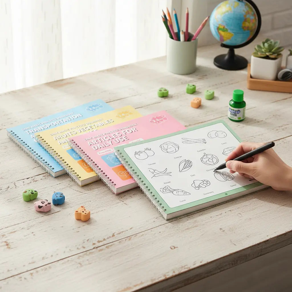 Magic English Kids™ — Kit Mágico de Dibujo y Palabras x4