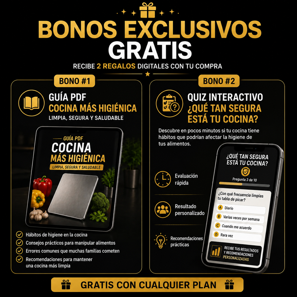 Tabla de Acero Inoxidable Premium™- Más higiene, más salud para tu familia